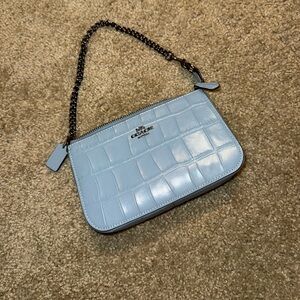 Coach Shoulder Bag Nolita 19 in Blue with Chain Strap